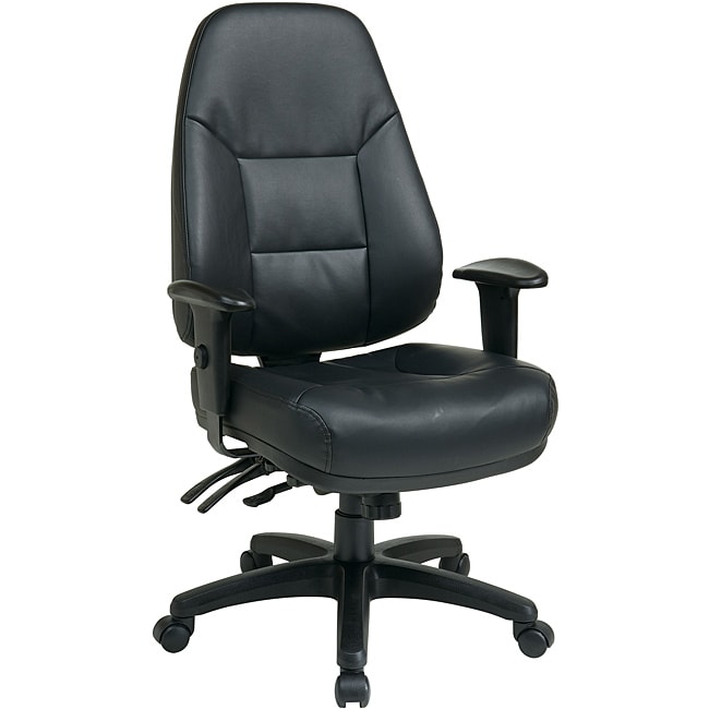 Office Star Executive Multi-function Ergonomic High-back Eco Leather