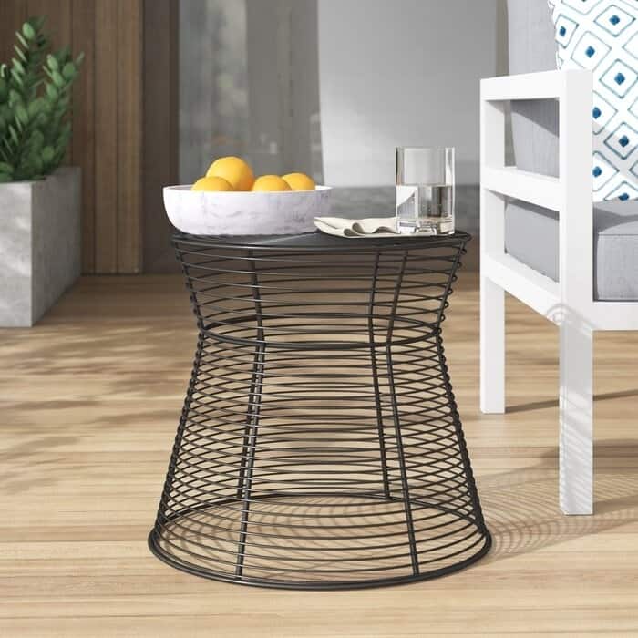 Indoor Outdoor Metal Side Table or Stool