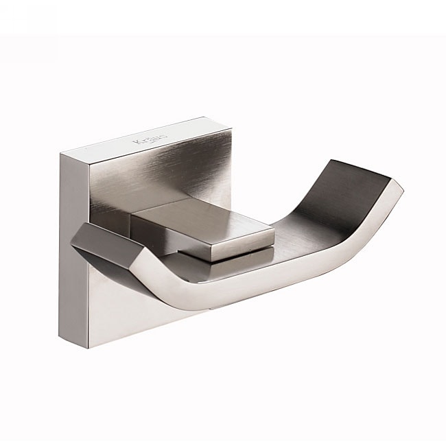 Kraus Aura Bathroom Accessory   Double Hook Brushed Nickel