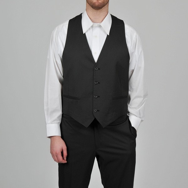 Marc Ecko Men's Black Pindot Vest