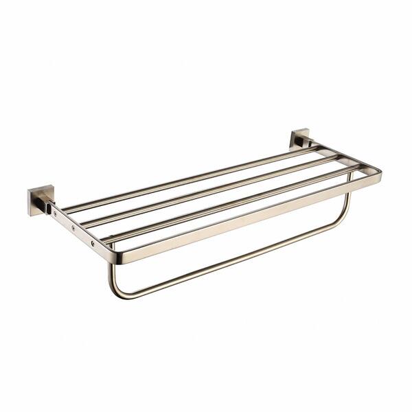 Kraus KRAUS Bathroom Accessories- Bath Towel Rack with Towel Bar in Brushed Nickel