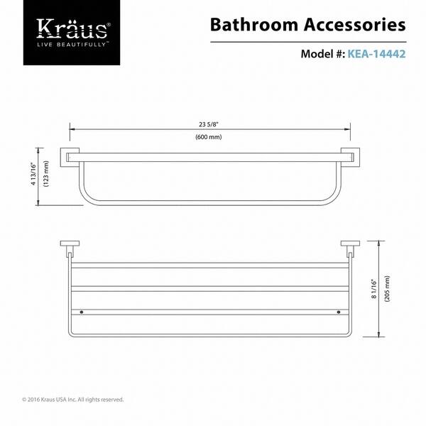 Kraus KRAUS Bathroom Accessories- Bath Towel Rack with Towel Bar in Brushed Nickel Kraus KRAUS Bathroom Accessories- Bath Towel Rack with Towel Bar in Brushed Nickel