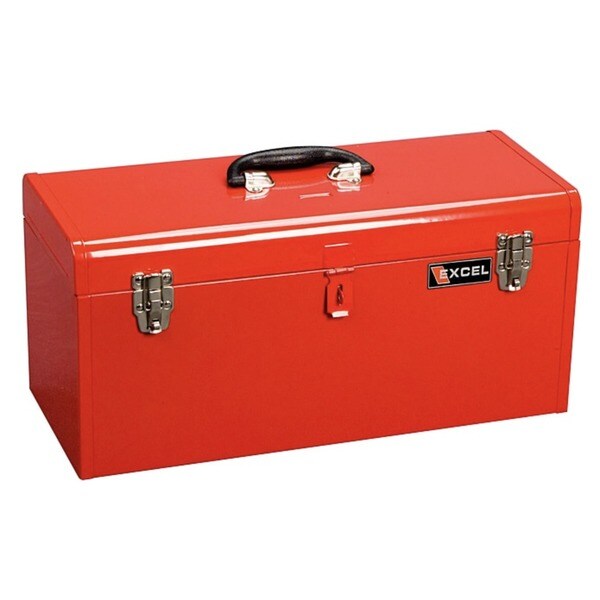 Shop Excel 20-Inch Portable Steel Tool Box - Overstock - 6475135