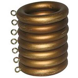 Shop Historical Gold 1 3 8 Inch Wood Drapery Rings Set Of 7 On