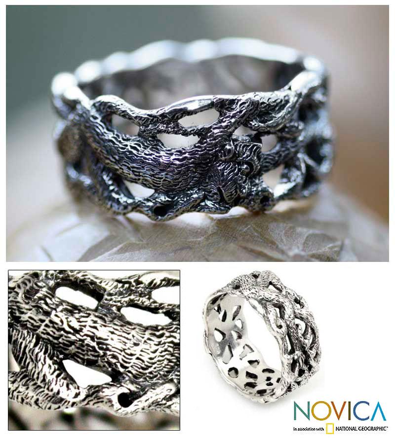 Handmade Sterling Silver Men's 'Monkey Business' Ring (Indonesia)