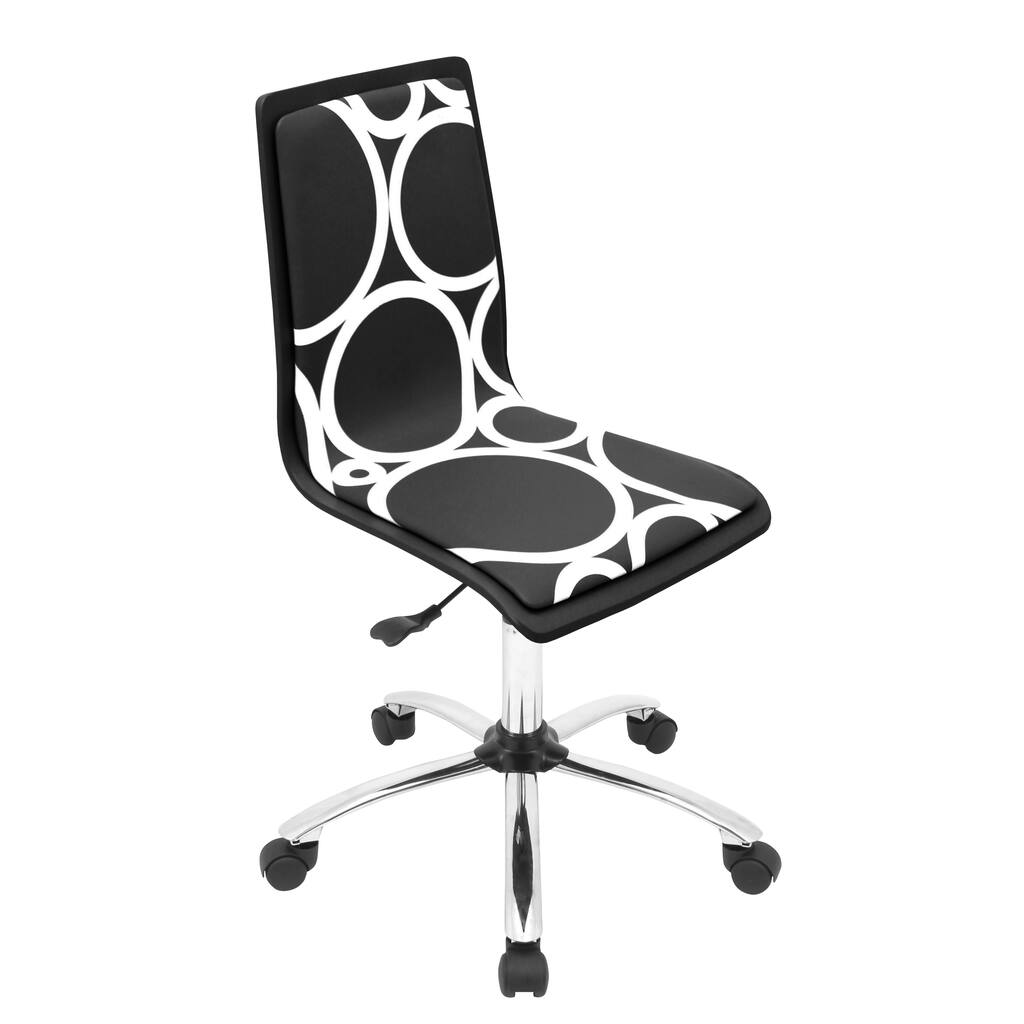 Printed Circles Computer Chair Black