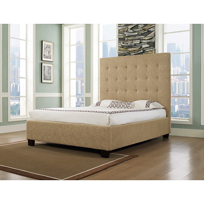 Malibu-X Eastern Almond Fabric King-size Platform Bed