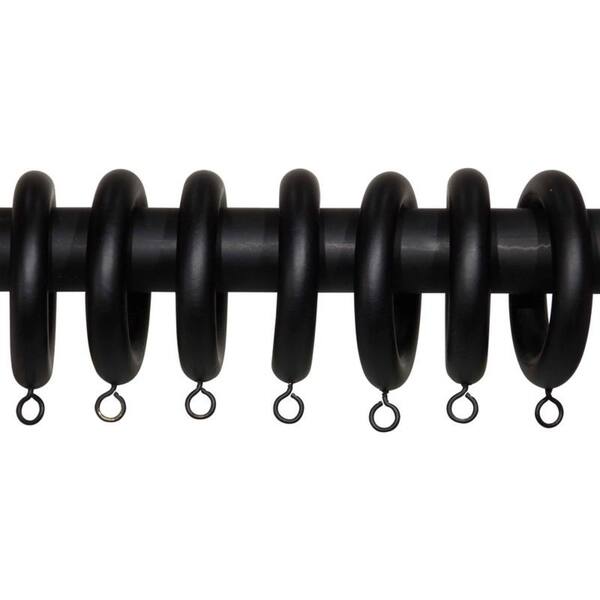 Shop Black Wood 1 3 8 Inch Drapery Rings Set Of 7 On Sale