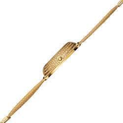 Burgi Women's Crystal Mesh Classic Gold-Tone Bracelet Quartz Watch