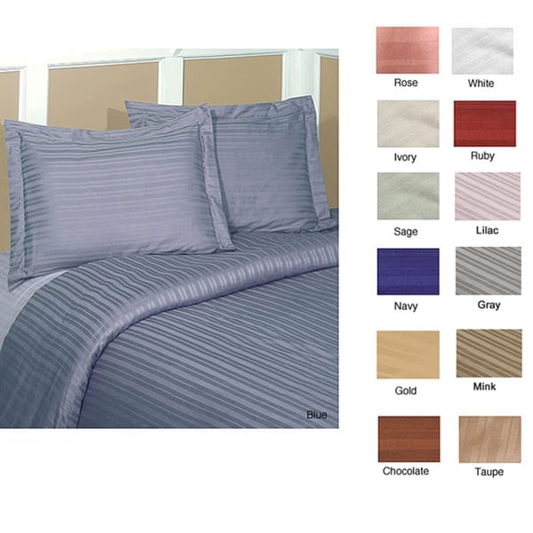 Striped 250 Thread Count 3-piece Duvet Cover Set