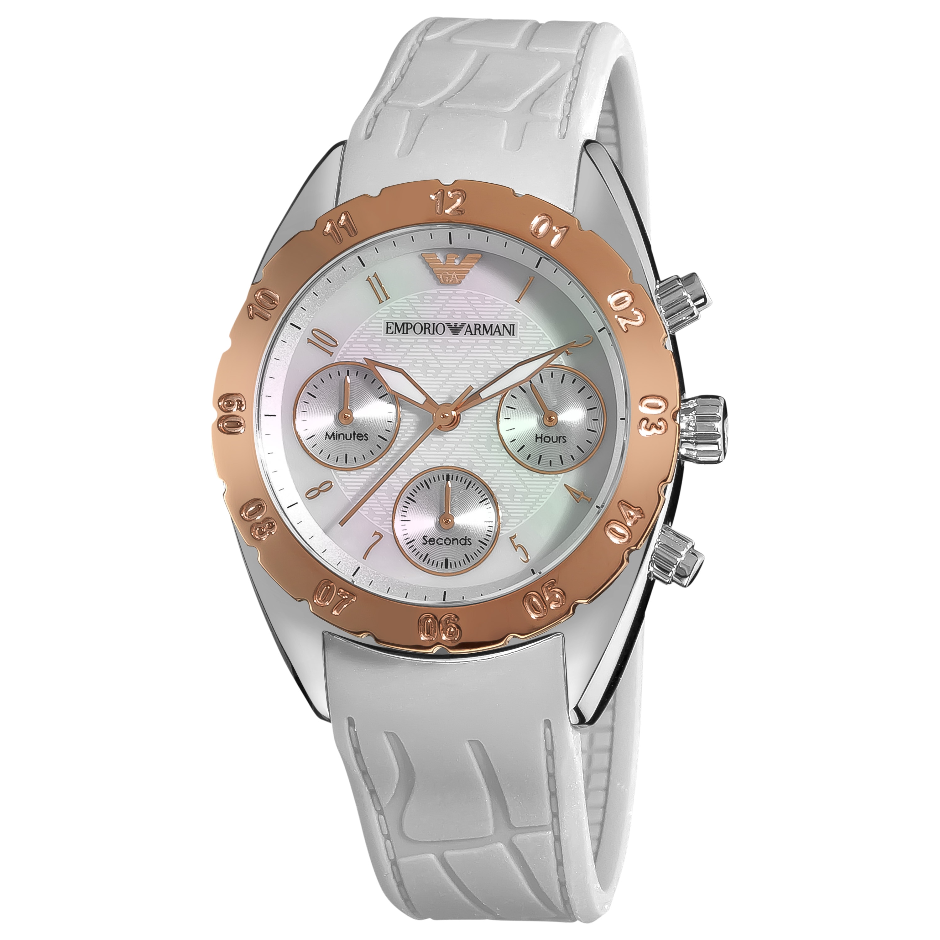 Emporio Armani Women's AR5938 'Sport' White Silicone Strap  