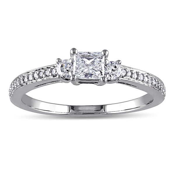 Miadora 10k White Gold 1/2ct TDW Diamond Ring (G-H, I1-I2)
