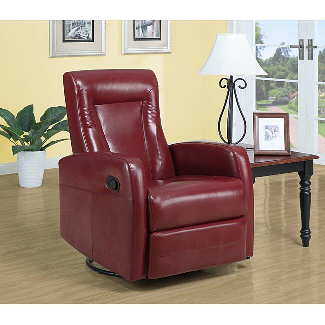 Red Bonded Leather Recliner