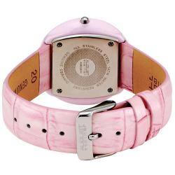 August Steiner Women's Ceramic Case Quartz Pink Strap Watch