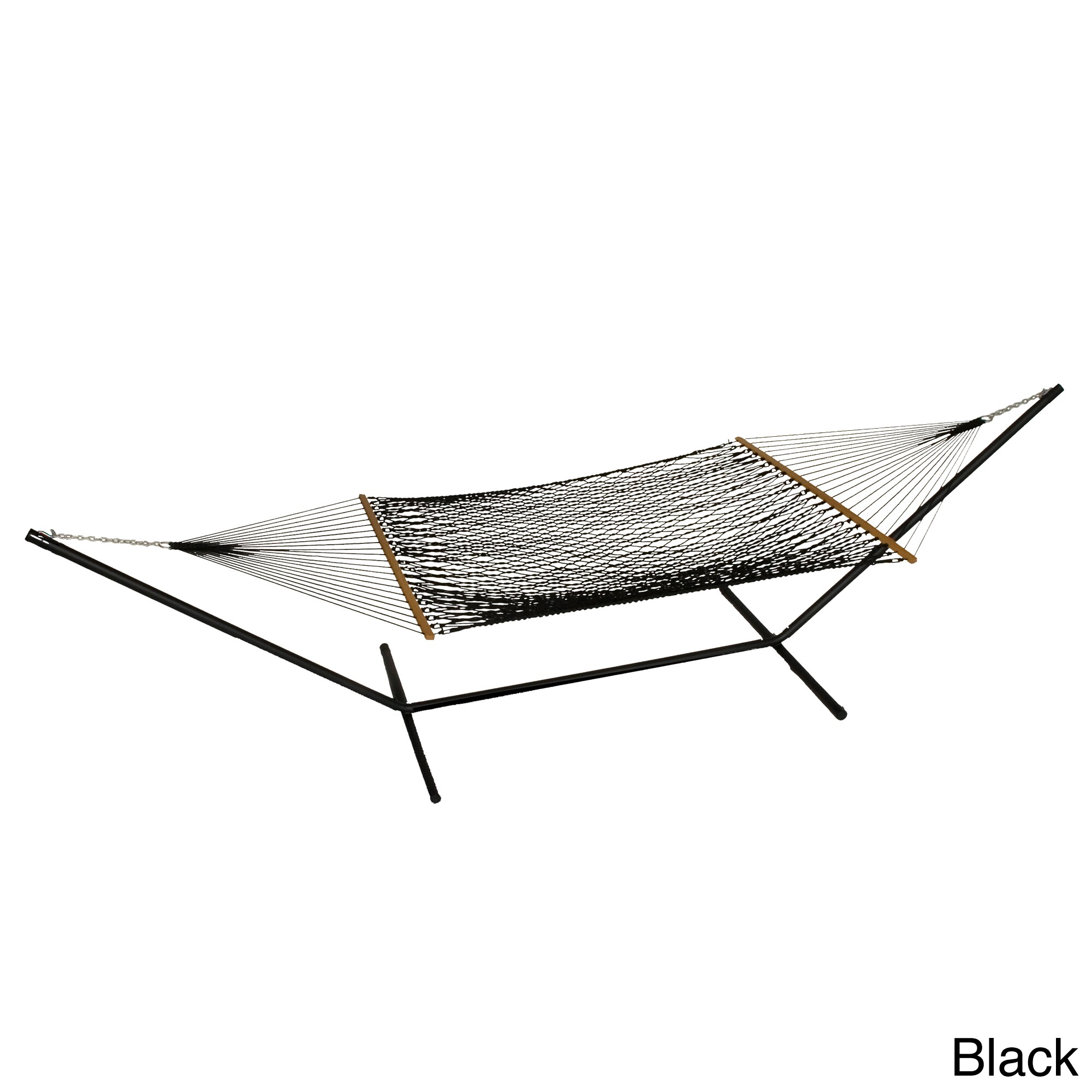 Phat Tommy Outdoor Oasis Hand Woven Olefin Rope Hammock