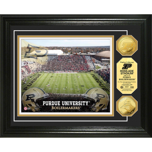 Highland Mint Purdue University Ross Ade Stadium 24k Gold Coin Photo