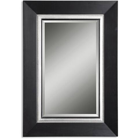 Uttermost Whitmore Vanity Black Wood Framed Mirror - 29.875x39.875x1.25