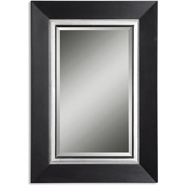 Uttermost Whitmore Vanity Black Wood Framed Mirror - 29.875x39.875x1.25 ...