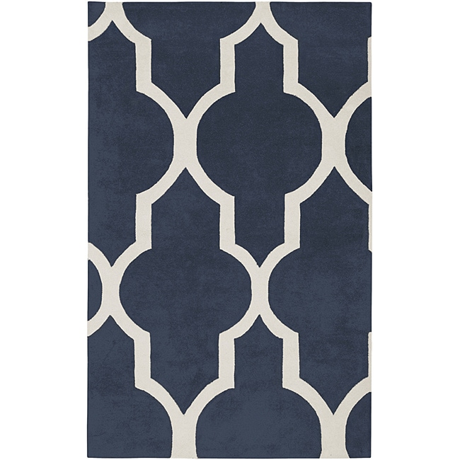 Hand tufted Averlo Navy Area Rug (5 X 8)