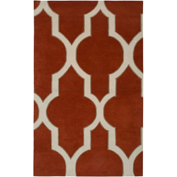 Hand-tufted Averlo Rust Area Rug - 8' x 10'