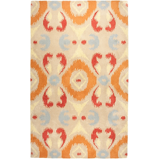 Hand tufted Averlo Beige Area Rug (5 X 8)