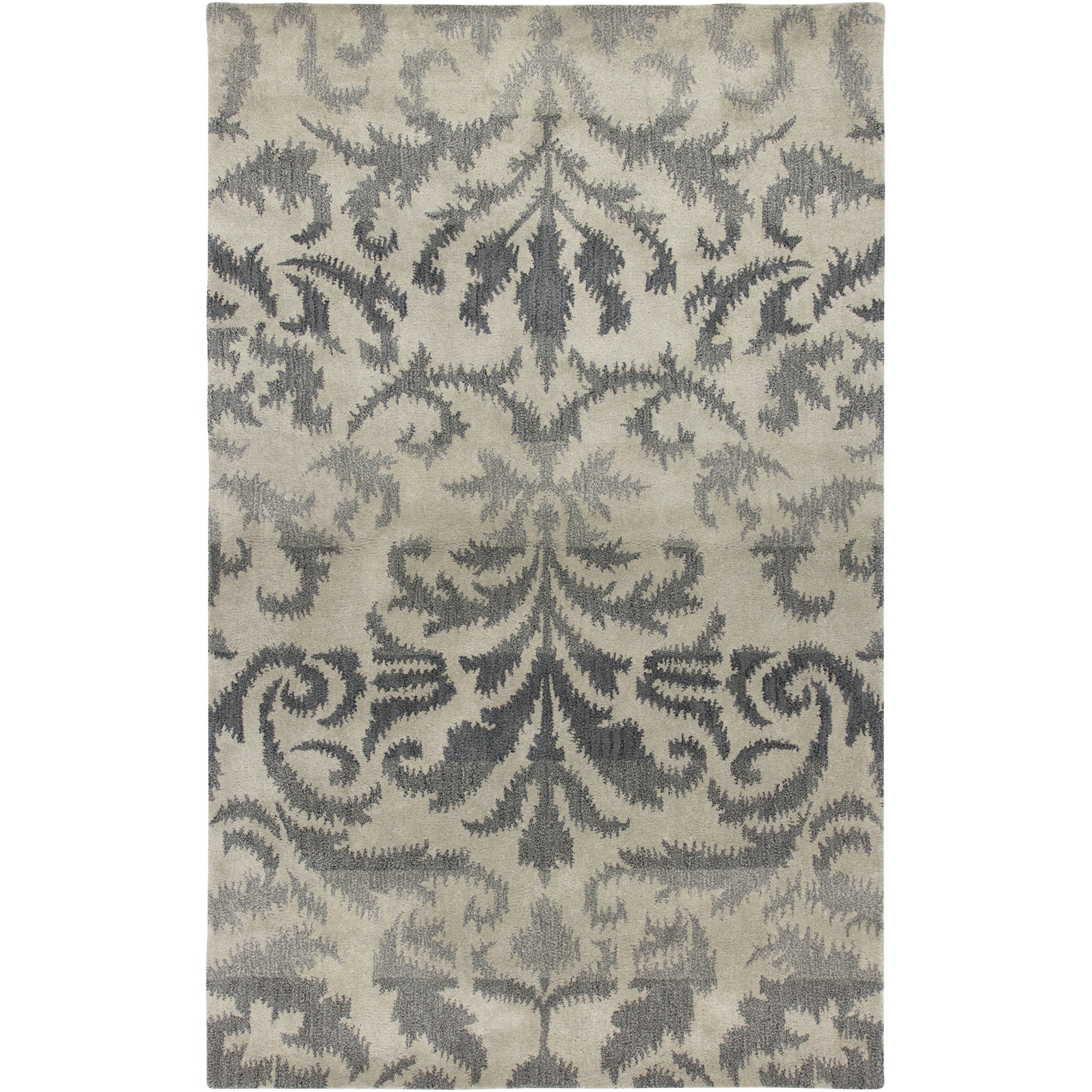 Hand tufted Averlo Light Gray Wool Area Rug (8 X 10)