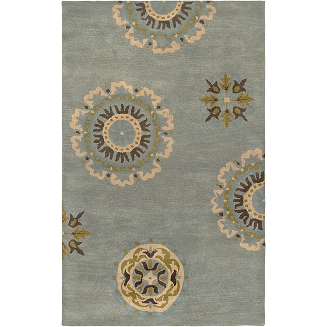 Hand tufted Averlo Light Blue Area Rug (8 X 10)