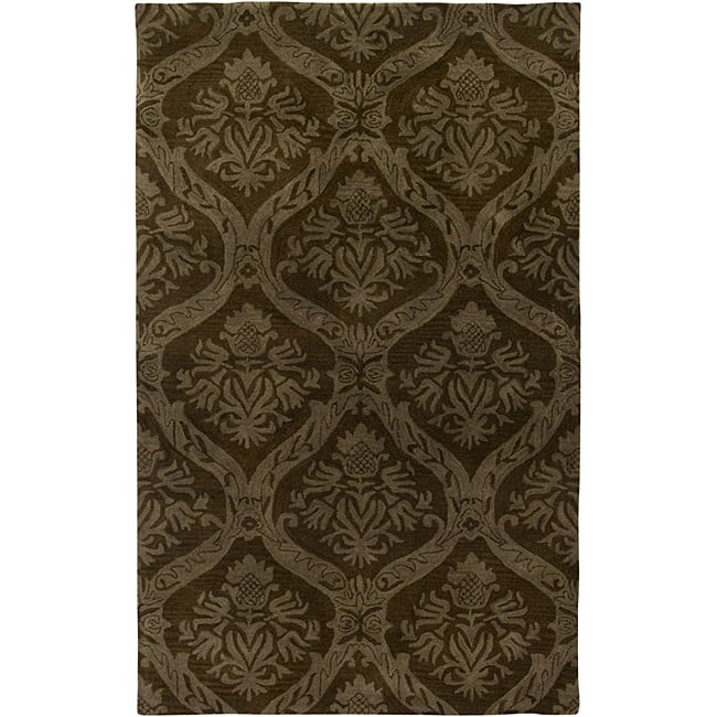 Hand-tufted Averlo Brown Area Rug (9' x 12') - 9' x 12'