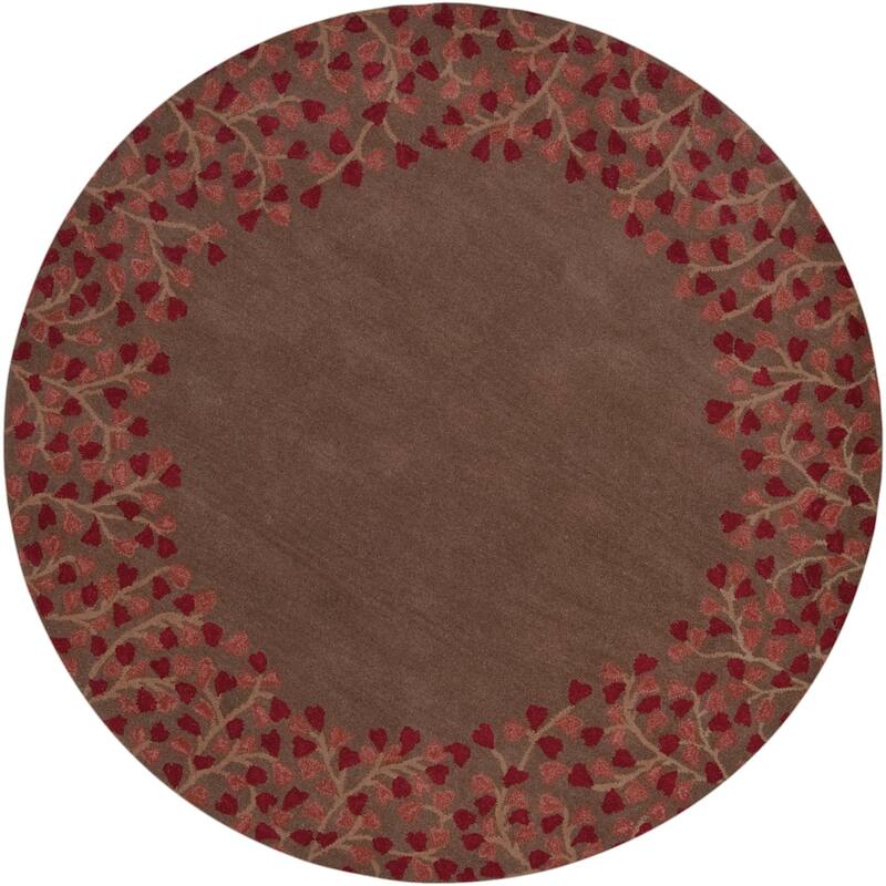 Rome Hand Tufted Floral Border Area Rug