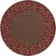 preview thumbnail 43 of 75, Rome Hand Tufted Floral Border Area Rug Brown - 4' Round - Runner/Round