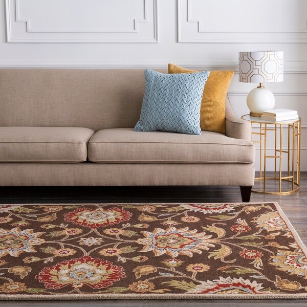 Hand-tufted Wool Chocolate Waltzer Area Rug - 5' x 8'