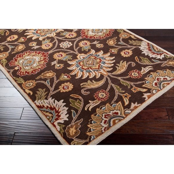 Hand-tufted Wool Chocolate Waltzer Area Rug - 5' x 8'