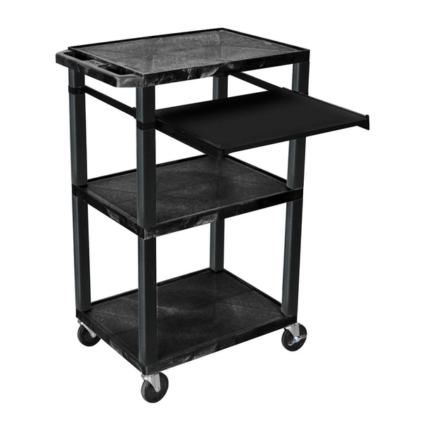 Wilson 42 Inch High Black Open Shelf Presentation Stand  