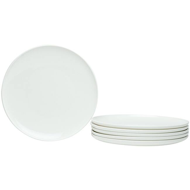 Red Vanilla Every Time White Coupe Salad Plates (Set of 6)