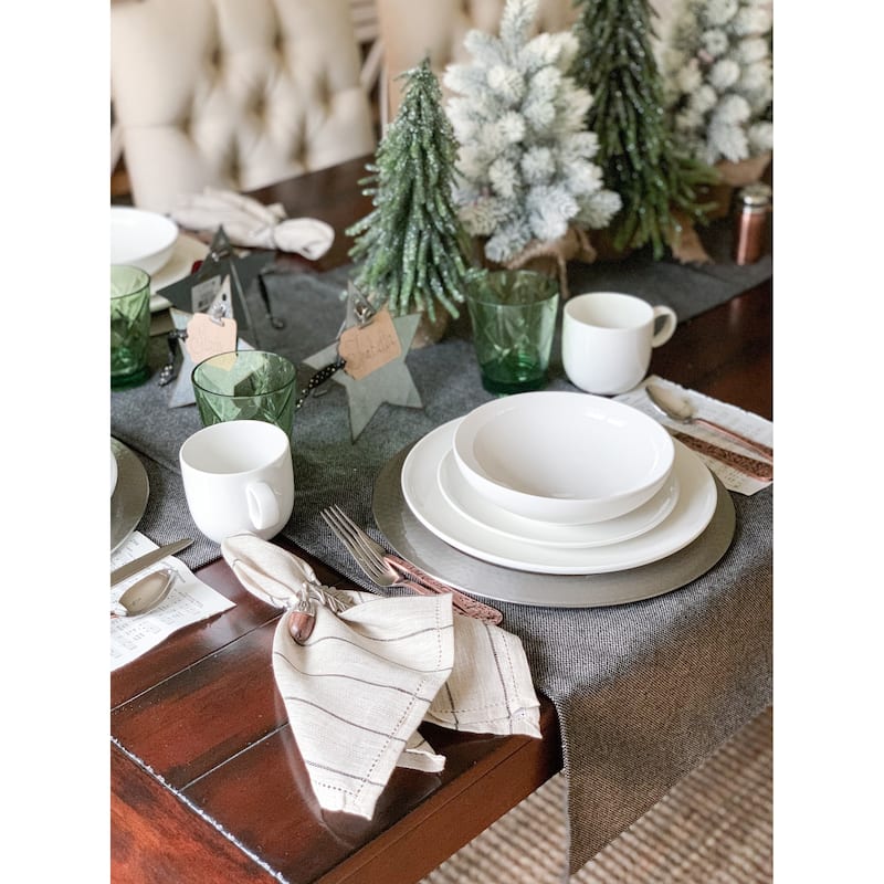 Red Vanilla Every Time White Coupe Salad Plates (Set of 6)