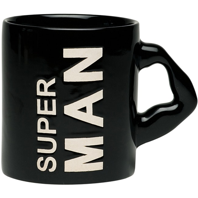 Red Vanilla Superman Mugs (set Of 2) (Black, whiteMaterials Stoneware Dimensions 6 inches in diameterCapacity 20 OuncesCare instructions Dishwasher, microwave safeNumber of pieces Two (2) )