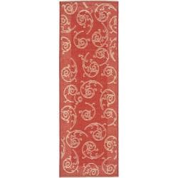 Red/Natural Indoor Outdoor Area Rug (2'4" x 6'7) Safavieh Runner Rugs