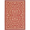 Safavieh Resorts Scrollwork Red/ Natural Indoor/ Outdoor Rug - 8' x 11'2