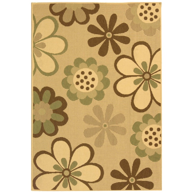 Natural/brown Polypropylene Indoor/outdoor Rug (53 X 77)