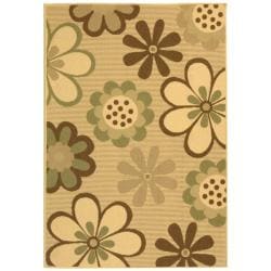 Natural/Brown Polypropylene Indoor/Outdoor Rug (5'3" x 7'7") Safavieh 5x8   6x9 Rugs