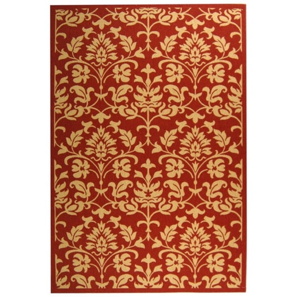 Safavieh Seaview Red/ Natural Indoor/ Outdoor Rug - 9' x 12'