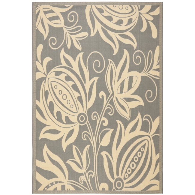 Gray/natural Indoor/outdoor Polypropylene Area Rug (67 X 96)