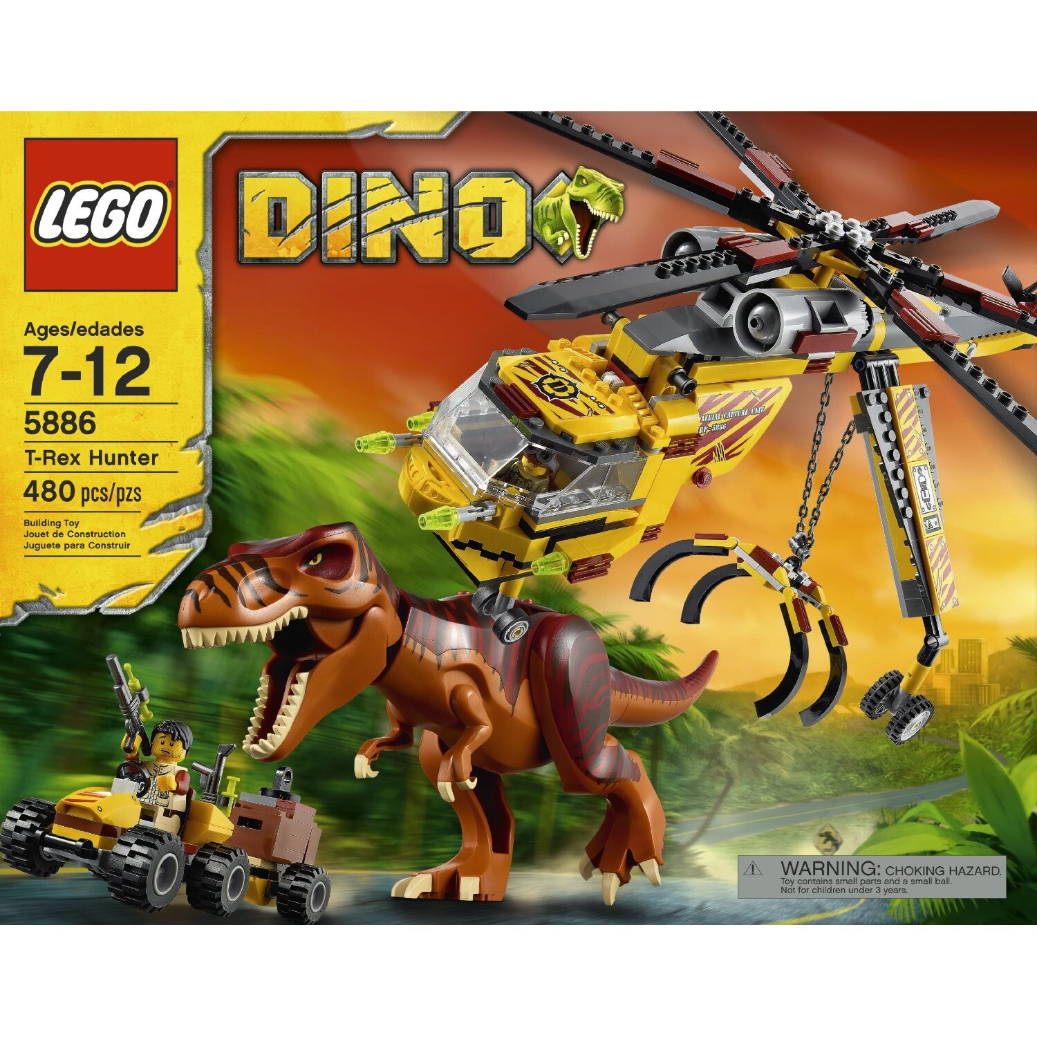 Shop Lego Dino 5886 T Rex Hunter Toy Overstock 6481847 - dinosaur hunter roblox toy