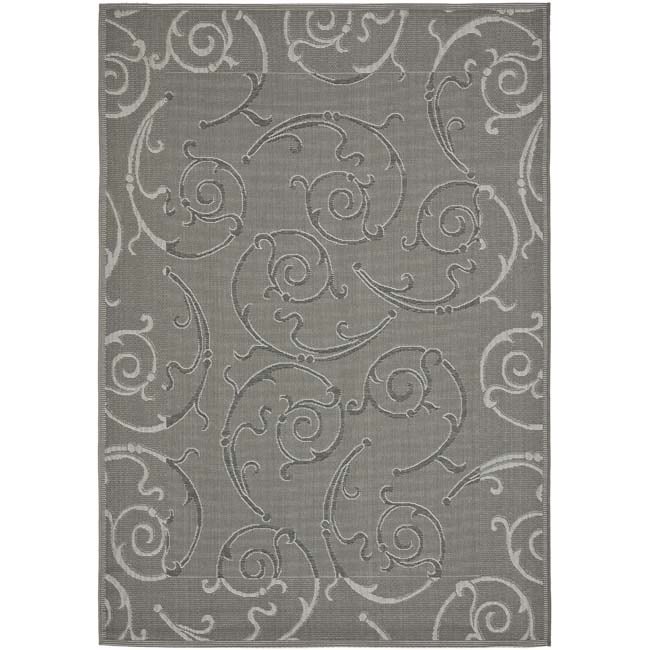 Indoor/ Outdoor Dark Gray/ Light Gray Area Rug (8 X 112)