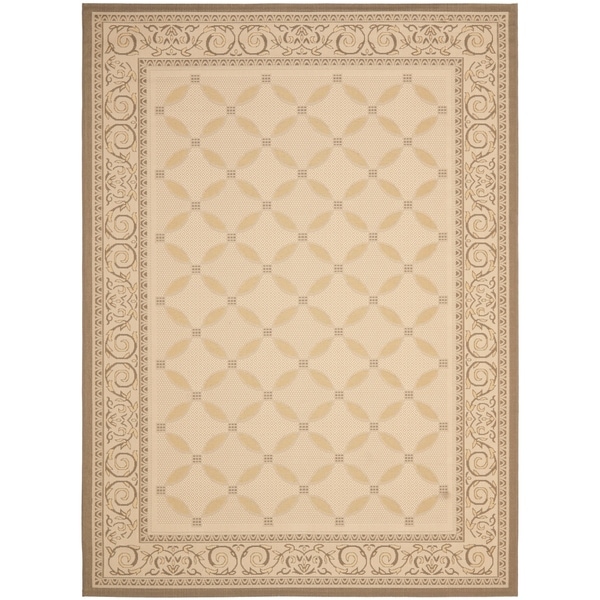 Safavieh Beige/ Dark Beige Indoor Outdoor Polypropylene Rug - 8' X 11'