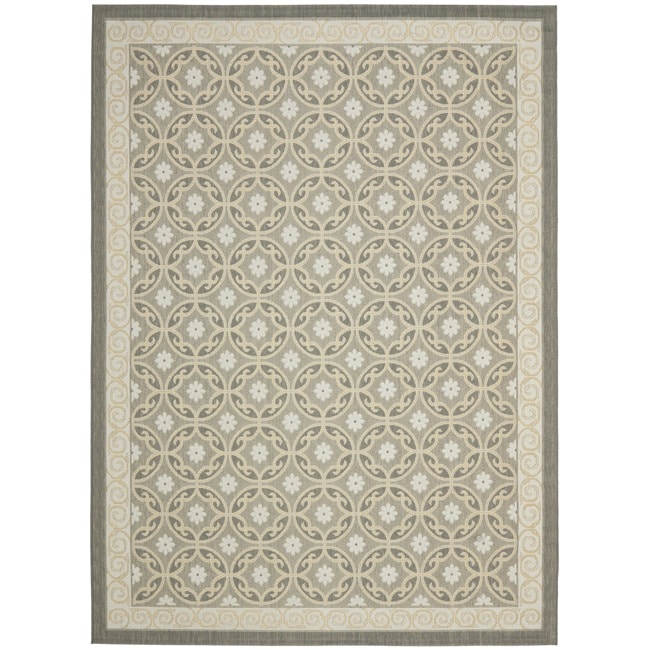 Dark Grey/ Light Grey Geometric Indoor Outdoor Rug (8 X 112)