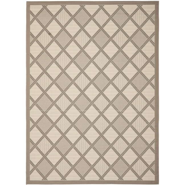 Beige/dark Beige Indoor/outdoor Area Rug (53 X 77)