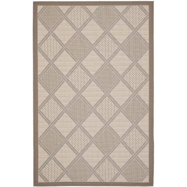 Sun resistant Beige/ Dark Beige Indoor Outdoor Rug (8 X 112)