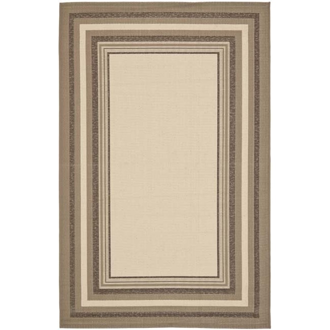 Beige/dark Beige Indoor/outdoor Stain resistant Rug (67 X 96)