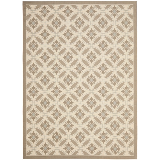 Modern Beige/dark Beige Indoor/outdoor Rug (53 X 77)